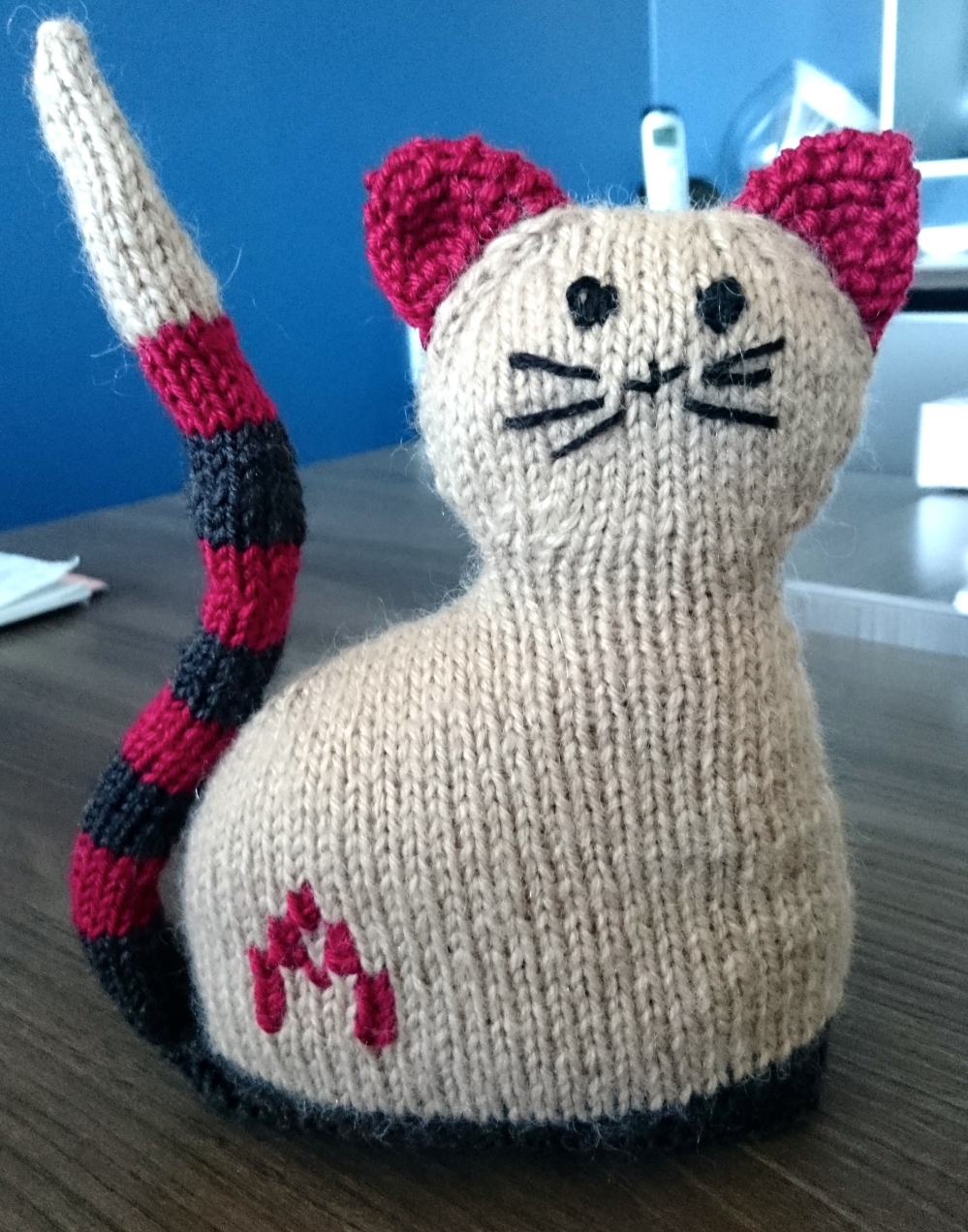 Doudou Chat en tricot